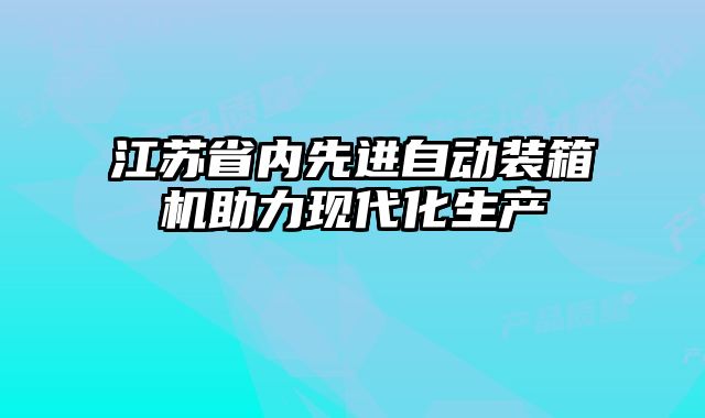 江蘇省內先進自動裝箱機助力現代化生產
